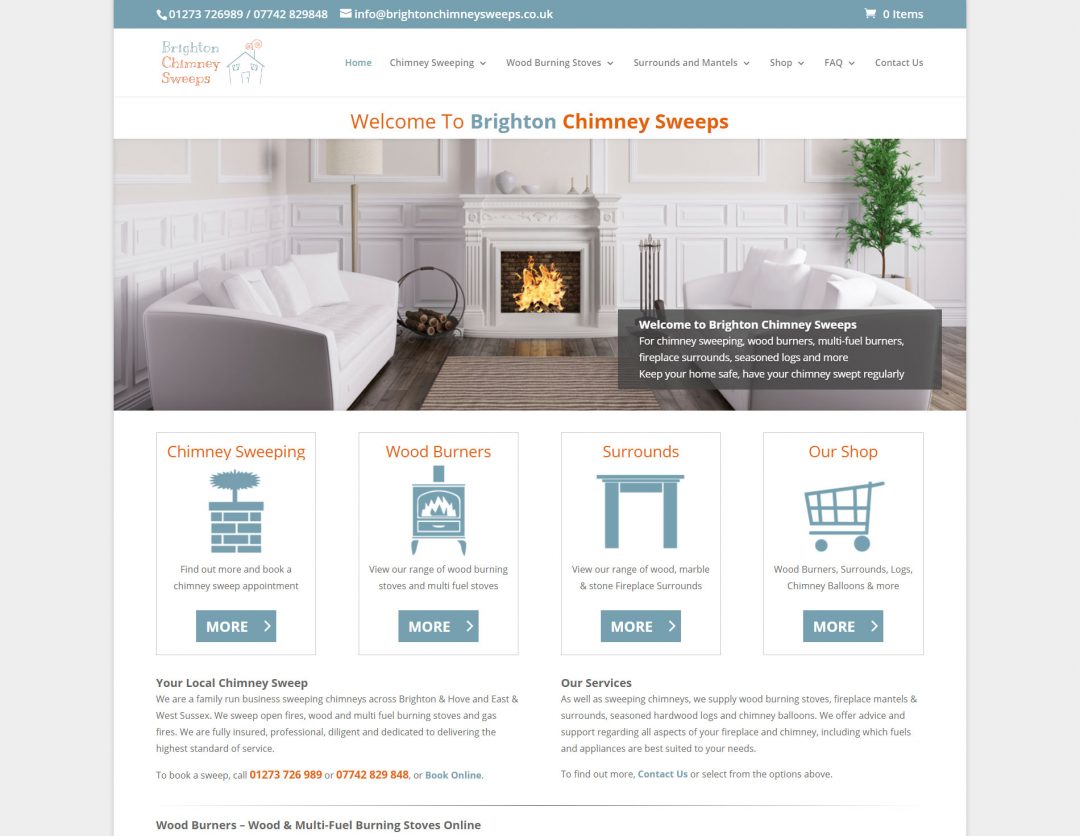 BrightonChimneySweepsWebsitebyniftywebsites nifty website design